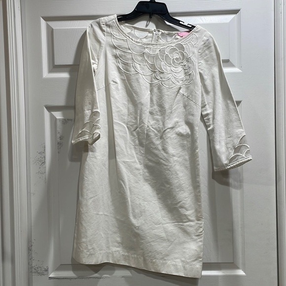 Lilly Pulitzer Dresses & Skirts - Lilly Pulitzer Shauna White Floral Cutout Dress 4